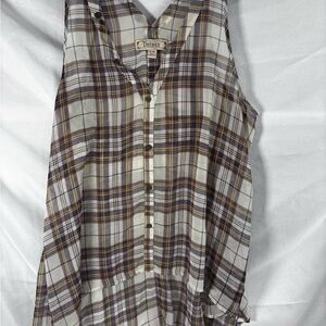 Decree Checkered Camisole in Purple and‎ Cream